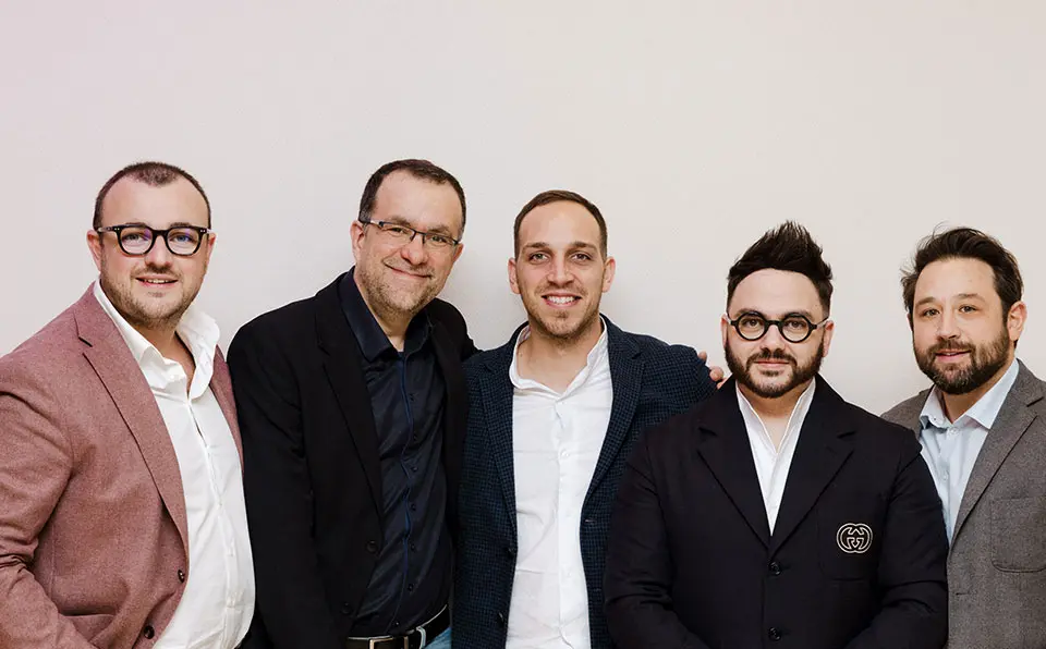 Image des 5 dirigeants Alliance des Énergies : Alexandre Beaufils, Didier Maingault, Anthony Dalmoro, Julien Malgras et Mathieu Pandolfo