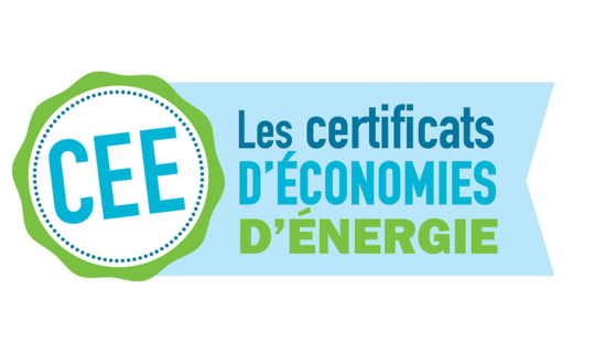 Logo officiel des Certificats d’Économies d’Énergie (CEE ou C2E), symbolisant le dispositif français de financement des travaux de rénovation énergétique.