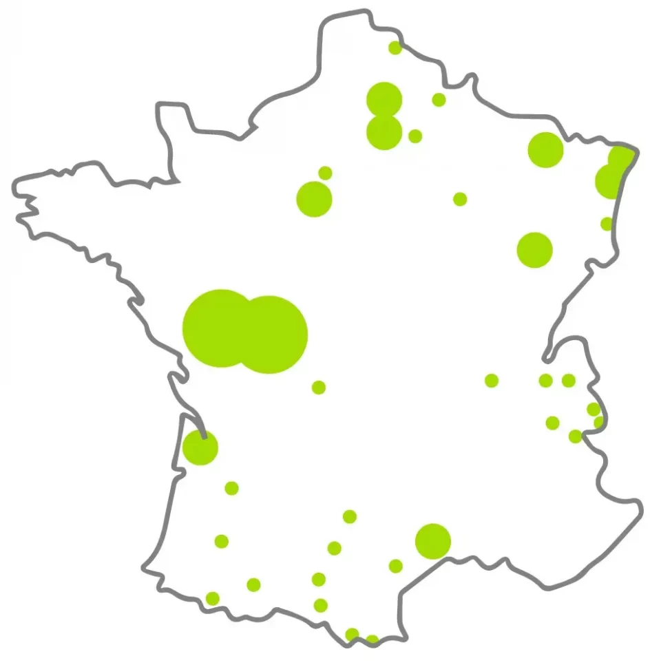 Répartition des entreprises locales de distribution en France