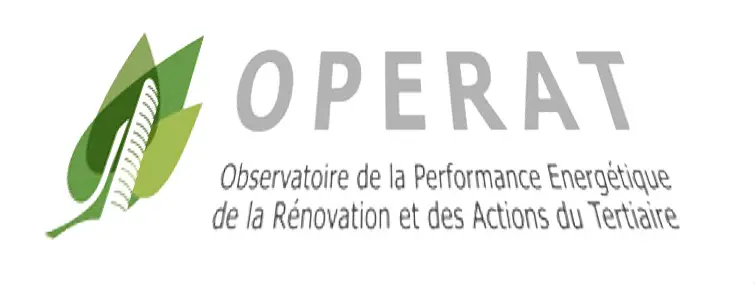 Logo officiel de la plateforme OPERAT, l’outil numérique de l’ADEME dédié aux déclarations et au suivi énergétique des bâtiments tertiaires.