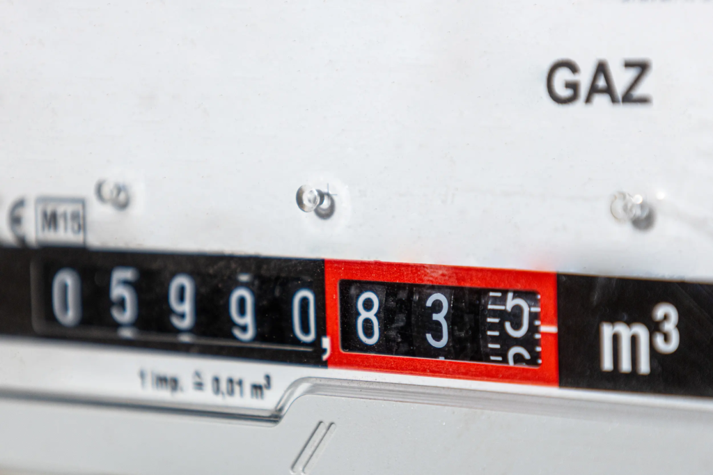 Illustration d’un compteur de gaz illustrant la consommation annuelle de référence d’un contrat gaz professionnel.
