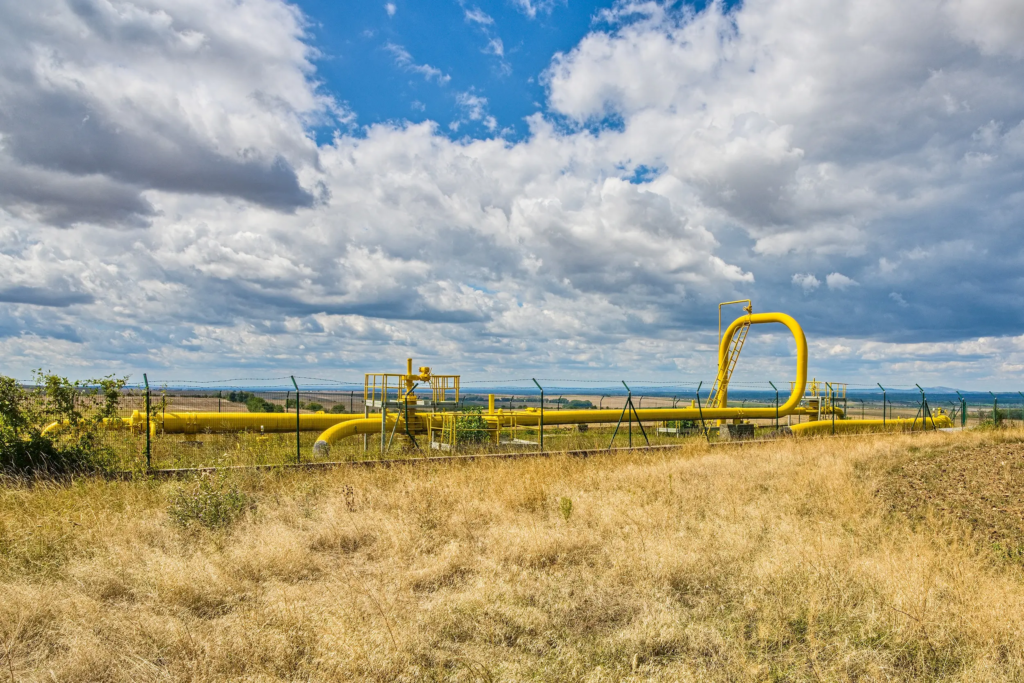 Sous-station de gaz naturel avec pipeline et équipements de transport du réseau gazier, financé par ATRT.